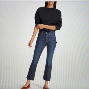Everlane Dark High Rise 28 Reg Straight/Kick Crop